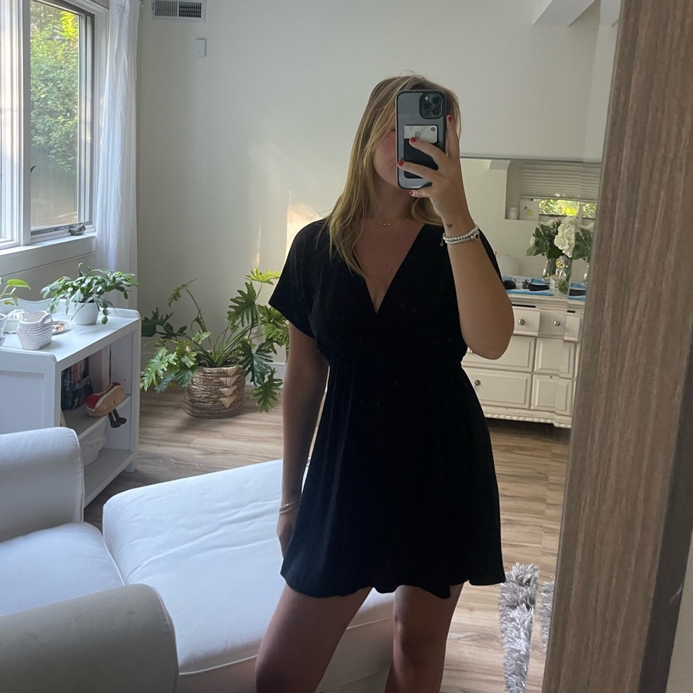 Black mini dress